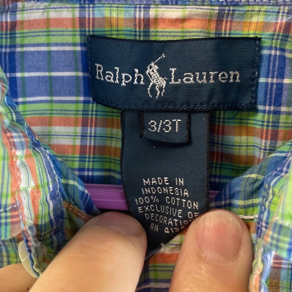 Ralph Lauren Kids Plaid Shirt‎ - Blue, Green, Yellow